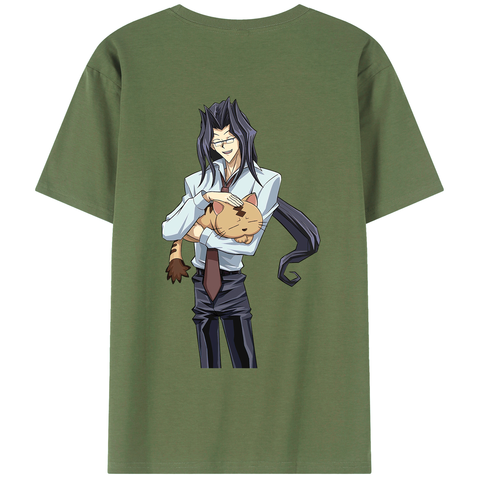 （画像用） 遊☆戯☆王 Yu-Gi-Oh! 綿100％ メンズ半袖Tシャツ（バックプリント） 通気性